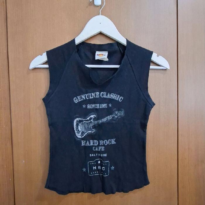 Preloved Asli Hard Rock Cafe US Baltimore Top Baju Atasan Pakaian Wanita Woman Fashion Clothing Hita