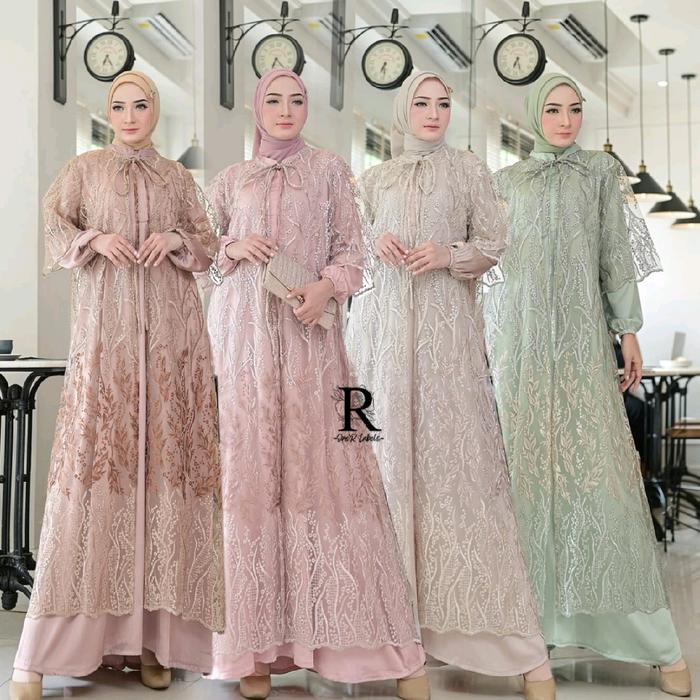 saarah set ( Gamis n outer ) by One 'R Labels