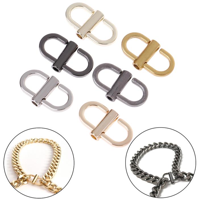 2Pcs/Lot Hardware Accessories Wholesale Metal Handbags Shoulder Chain Adjust Shortening Buckle Bag H
