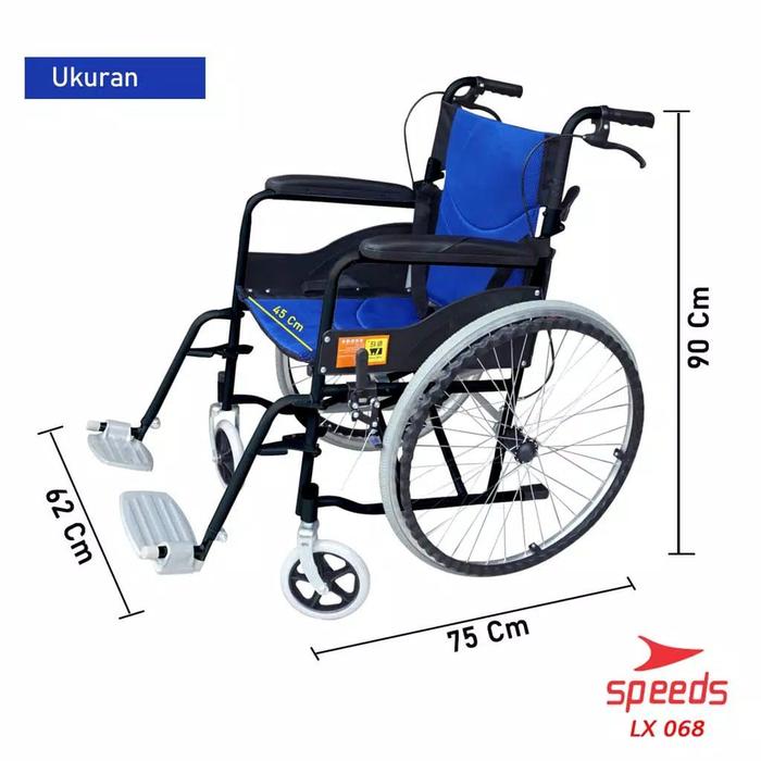 Kursi Roda Travel Kursi lipat Speeds Apollo Kursi roda Alluminium 0681