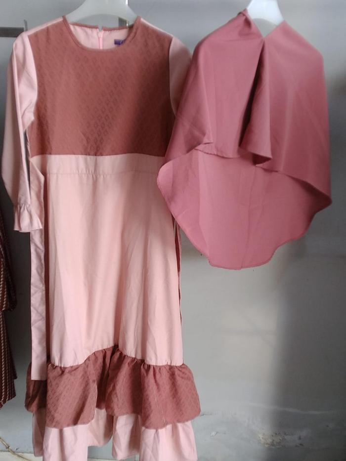 ELZATTA gamis anak dress set hijab dumaya Kirana yuza girl baju ngaji pakaian muslim anak perempuan 