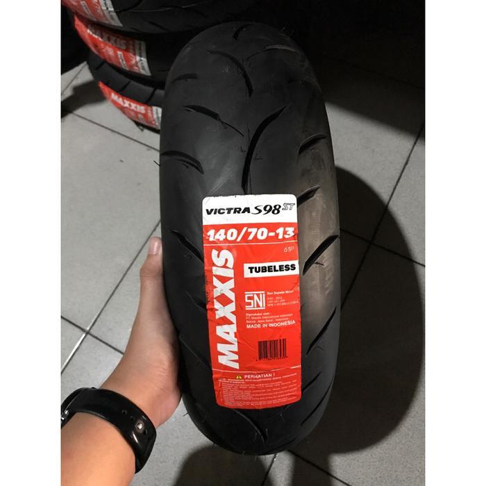 Terbaik Maxxis Ban Motor Victra S98 ST 140/70-13 Tubeless Dual Compound Kontrol Stabilitas Tinggi un