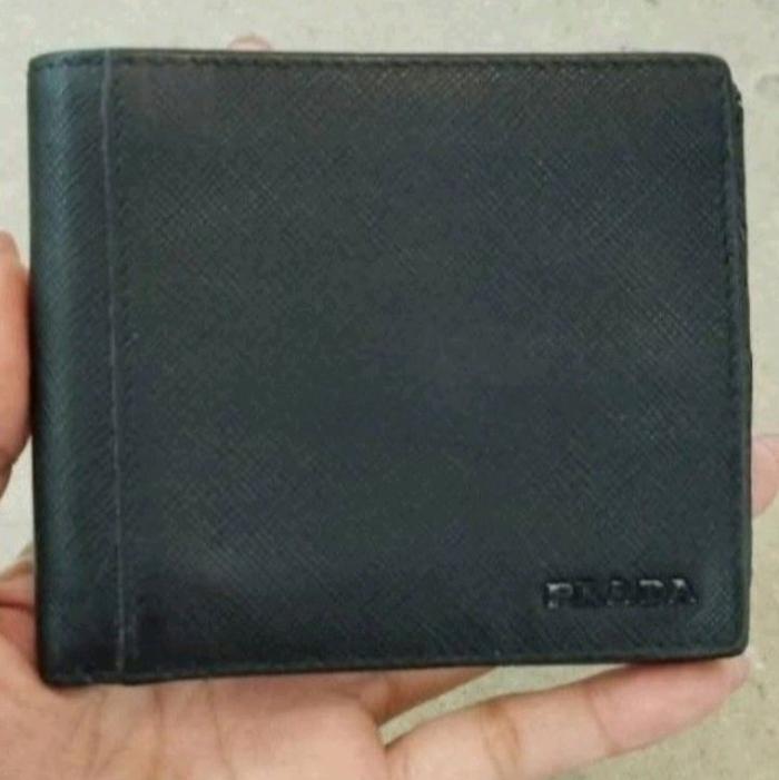 Original murah..!! PRADA saffiano bifold wallet authentic dompet pria laki-laki branded asli