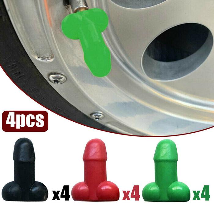4 Buah Aksesori Mobil Tutup Udara Katup Ban Bentuk Penis Mobil Tahan
