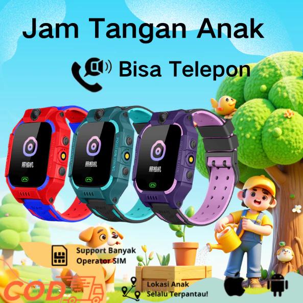 Q19 Smartwatch anak 1.44 Inci Jam tangan pintar Watch Children Kamera ganda 360 derajat flip lP67 ta