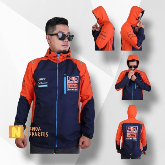 PARACHUTE JACKET KTM Redbull Jaket Parasut Waterproof Motocross Adventure Enduro Trail Offroad Super