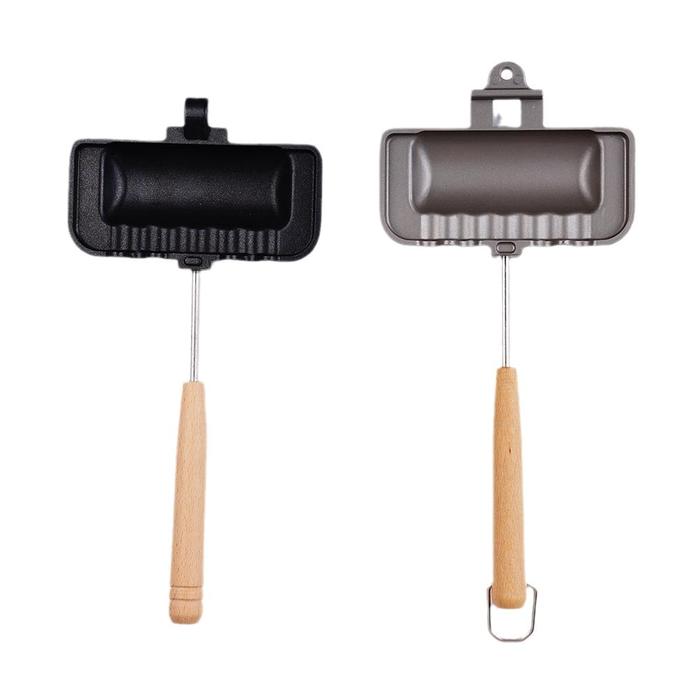 Double Sided Sandwich Pan Non-Stick Grill Frying Pan Foldable Bread