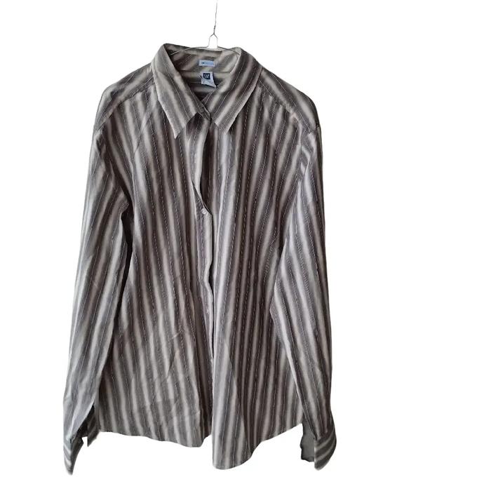 Kemeja Gap Vintage Salur Original Pria Baju Casual Panjang Wanita Basic Katun Hitam Oversize Distro 