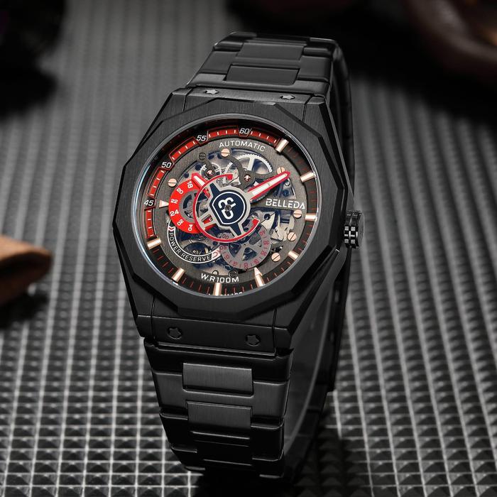 DISKON JAM TANGAN BELLEDA 9568 RANTAI JAM TANGAN AUTOMATIC ANTI AIR Watches