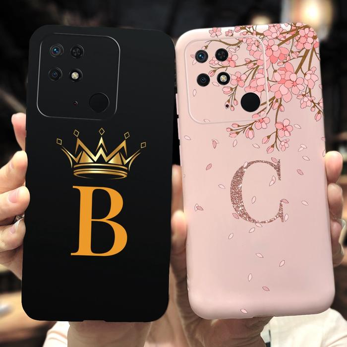 For Xiaomi Redmi 10 Power Case Redmi 10C Cover Soft Letters