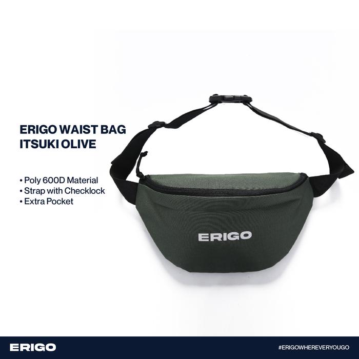 Erigo Waist Bag Itsuki Olive - Tas Pinggang Selempang Unisex