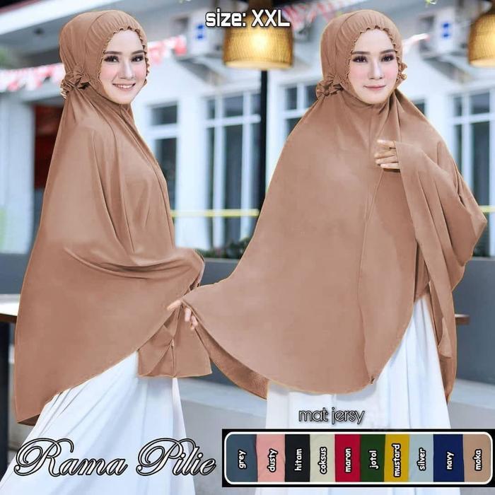 KHIMAR JUMBO RENDA KARET PUAN MAHARANI JUMBO JILBAB TALI SYARI XXL Kerudung Panjang Muslim Cantik