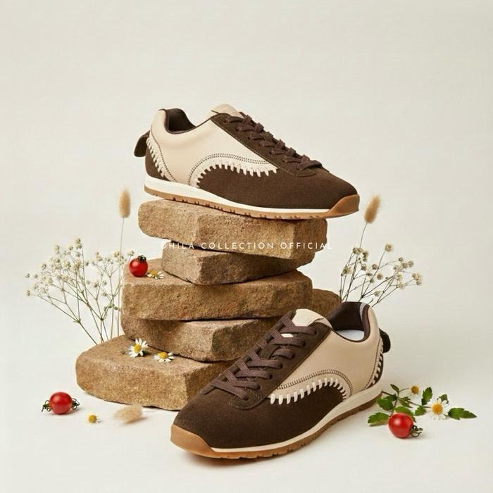 DHILA COLLECTION OFFICIAL COW LEATHER SHOES Casual Kasual Pria Wanita Sepatu Kulit Sapi untuk Pria d