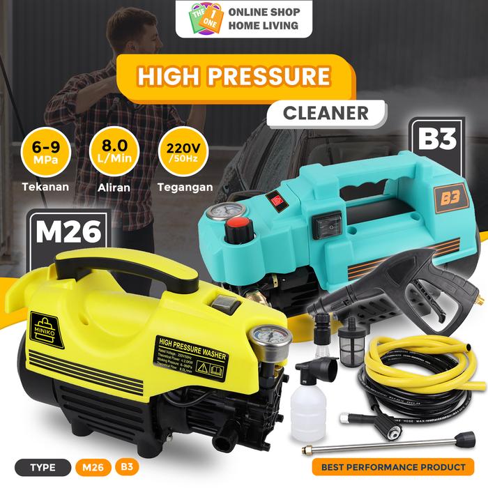 Alat Steam Cuci Motor Dan Mobil Jet Cleaner M26  DAN B3 Electric High Pressure/Tidak Berisik - Minik