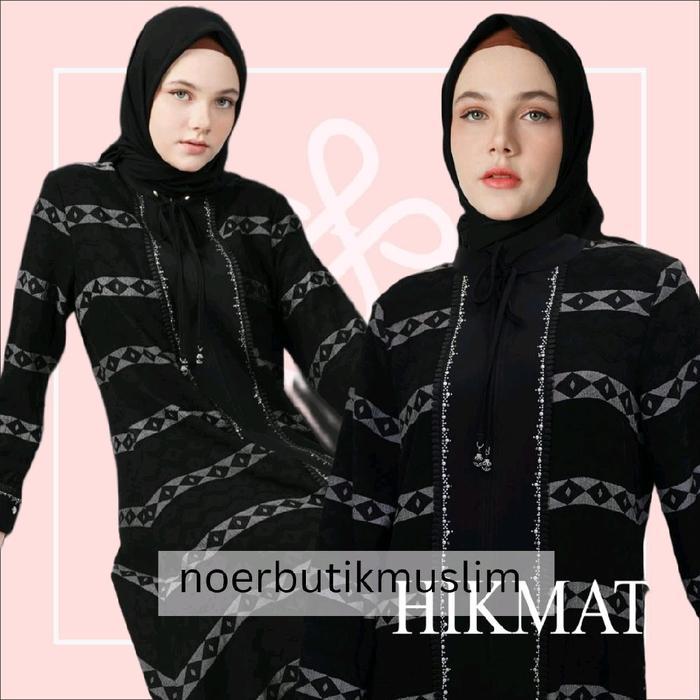 Terlaris Hikmat Original Fashion A3387 - Abaya Hikmat  - Noerbutikmuslim - Gamis Lebaran - Gamis Mew