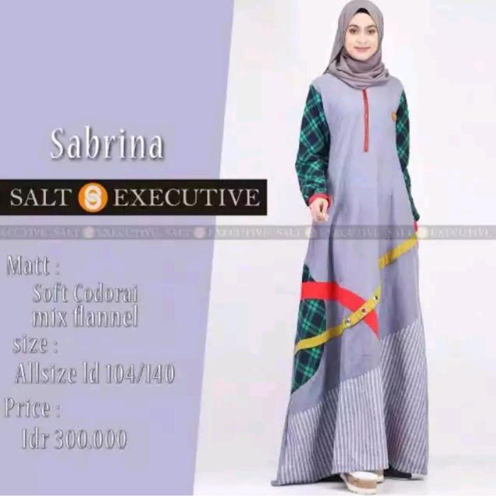 Koleksi Obral Gamis Premium Ori By Salt Executive Flanel Soft Wanita Muslim Dress Rempel Syari Dewas