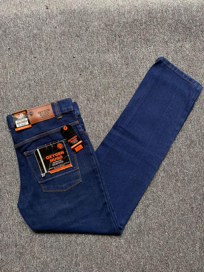 Celana Jeans Denim Oxygen Hugo Model Regulerfit (Standar) Panjang Standar Pria Dewasa Distro Polos