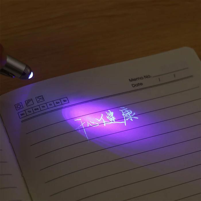 Pena Tinta Invisible Magic Pen dengan UV Light - HY-0812