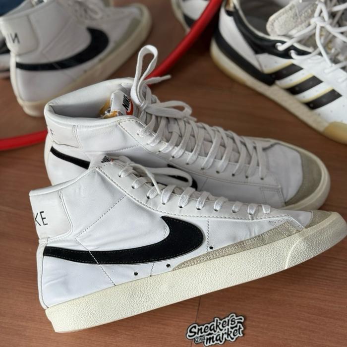 Nike blazer mid 77 vtg white black casual original size 43 - sneakers second market