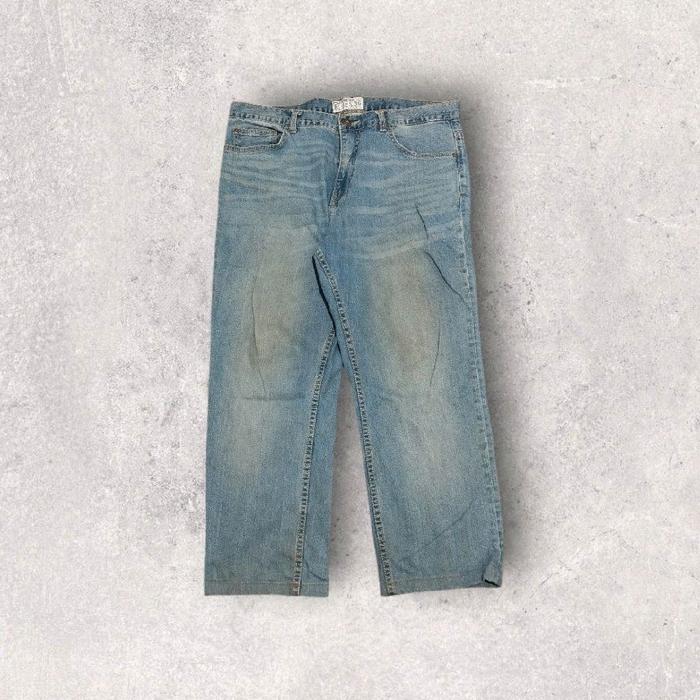 Giordano Blues Washed Light Blue Baggy Jeans Original