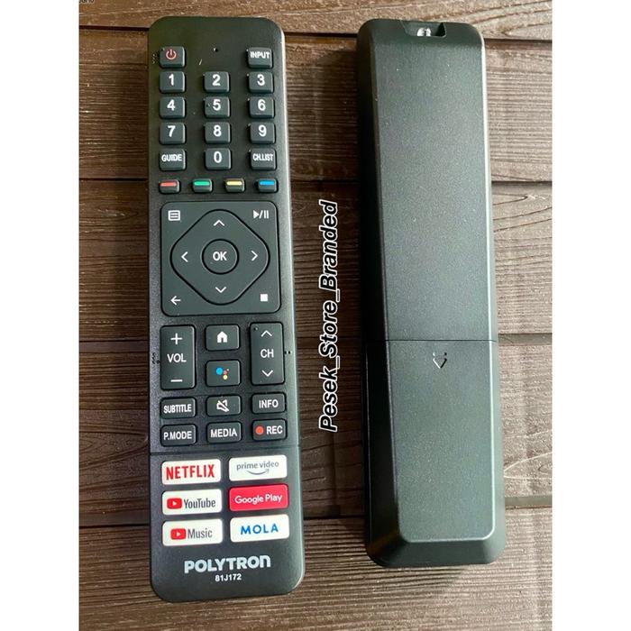 Remot Remote Android Smart Tv Polytron Original 100% Barang Baru