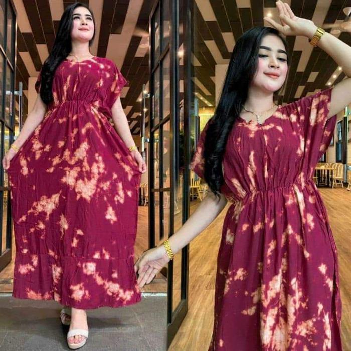 Daster Manohara Sultan Tie Dye Busui Viral Best Seller LD 120cm Bahan Rayon Tebal