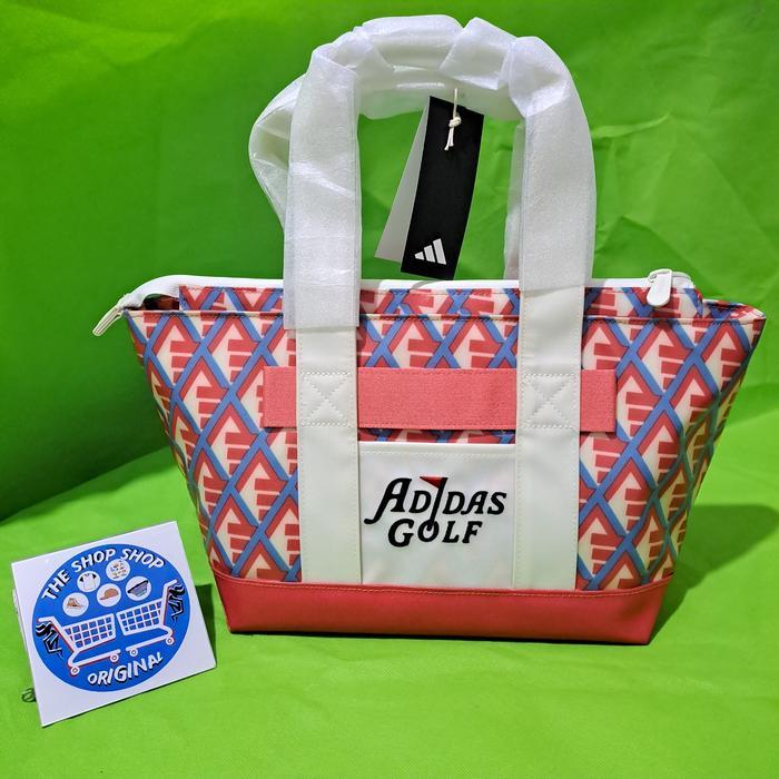PREMIUM Tas Olahraga Adidas Golf Graphic Round Shopping Tote Bag Original IT3306 Ivory / Semi Blue B