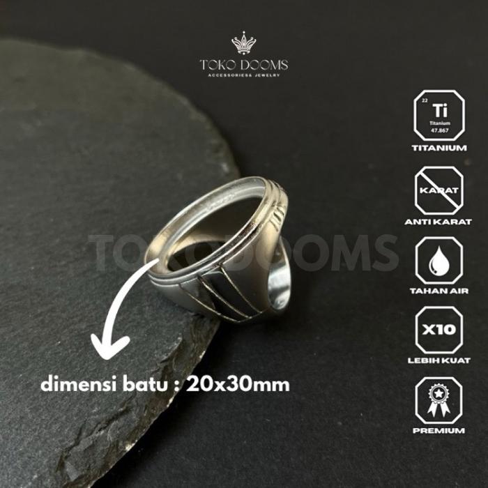 emban ring cincin [TITANIUM] 20x30 premium