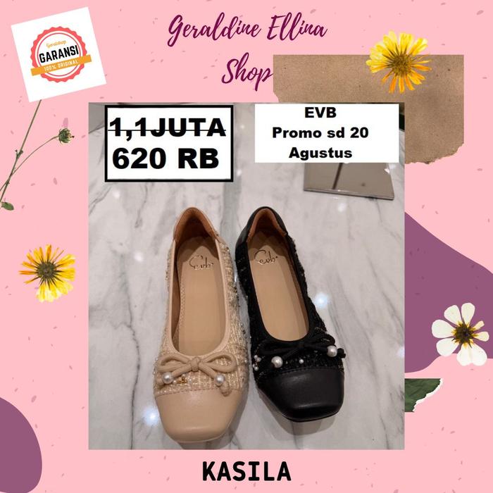 Sepatu flat shoes wanita seri KASILA EVB SALE original 100%