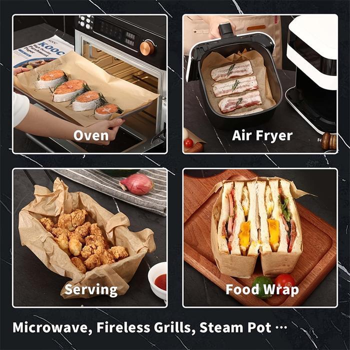 New 50/100Pcs Parchment Paper Baking Sheets Non-Stick Precut Baking Parchment Baking Paper Will Not 