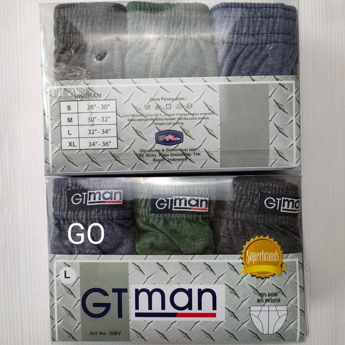 sogo MAN RICSONY Celana Dalam Pria 1 Pack Isi 3 Pcs - Pakaian Dalam Pria Katun Poliester Ukuran M L 