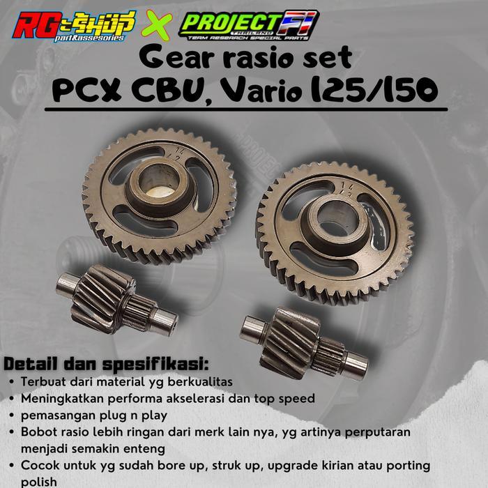 Gear Rasio Counter Shaft Final Gear Vario 125 150 Pcx Cbu Project Fi #Gratisongkir