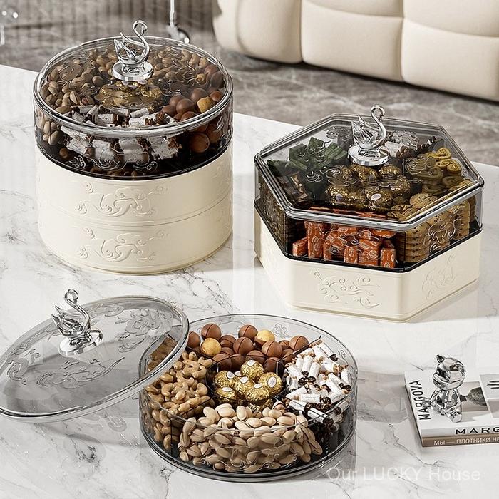 Toples Lebaran Bulat - Toples Aesthetic / Candy Box / Kotak Permen / Toples Kue Kering / Tempat Snac