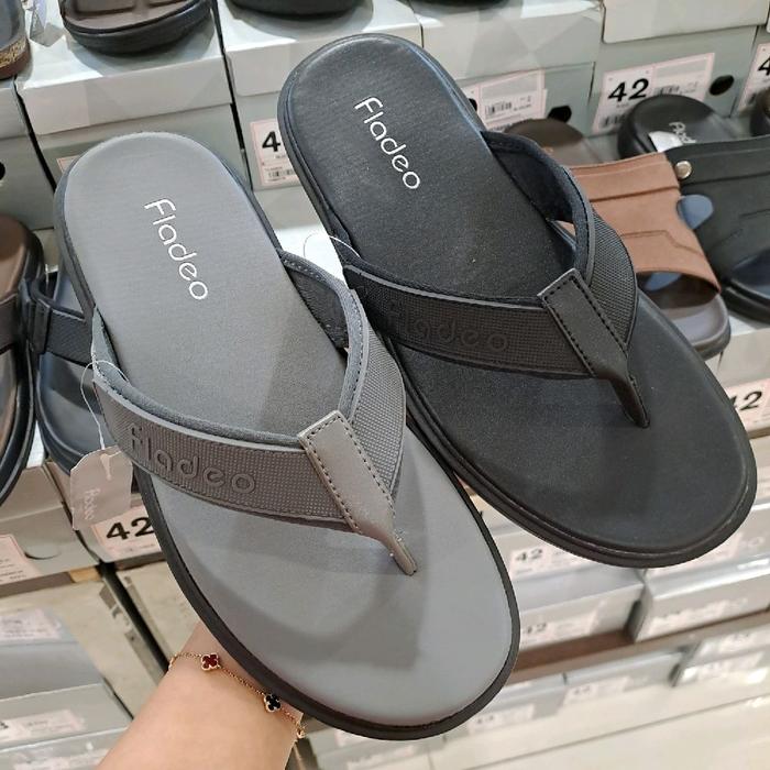 Fladeo Sandal Jepit Pria Bahan Sintetis Sol PVC Empuk dan Ringan Karet Thermalplastik Nyaman Ukuran 