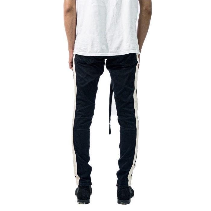 M1 Mid Distressed - Ack Dual Stripes - Celana Jeans