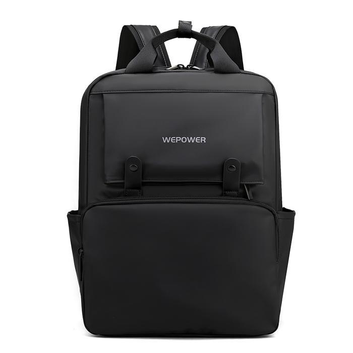 Techdoo Tas Ransel Pria Kerja Tas Punggung Cowok Sekolah Kuliah TR718 - Hitam