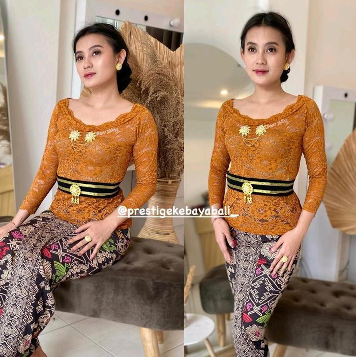 Kebaya Sofia Sabrina Modern Wanita Atasan Dress Kondangan Dewasa Baju Panjang Remaja Motif Bali