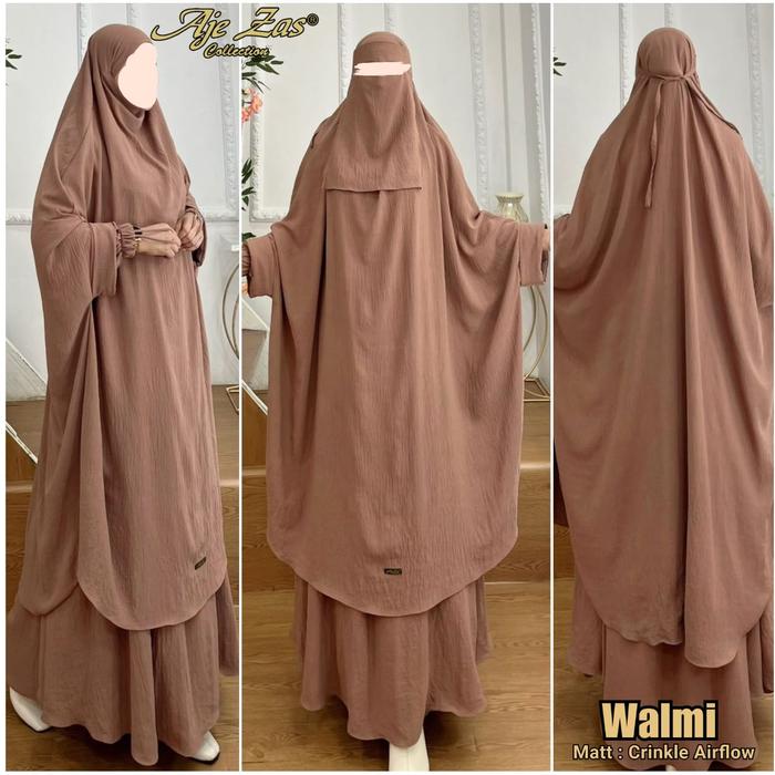 BISA COD!! One Set Gamis Syar.i Hijab FK Bahan Kringkel Premium By Ory AjeZas Collection