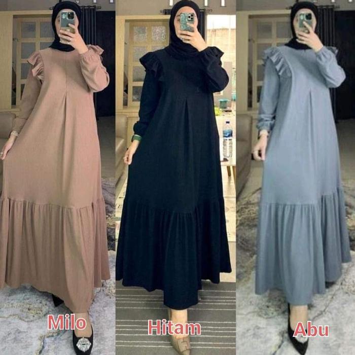 Gamis Crincle dewasa max 80kg