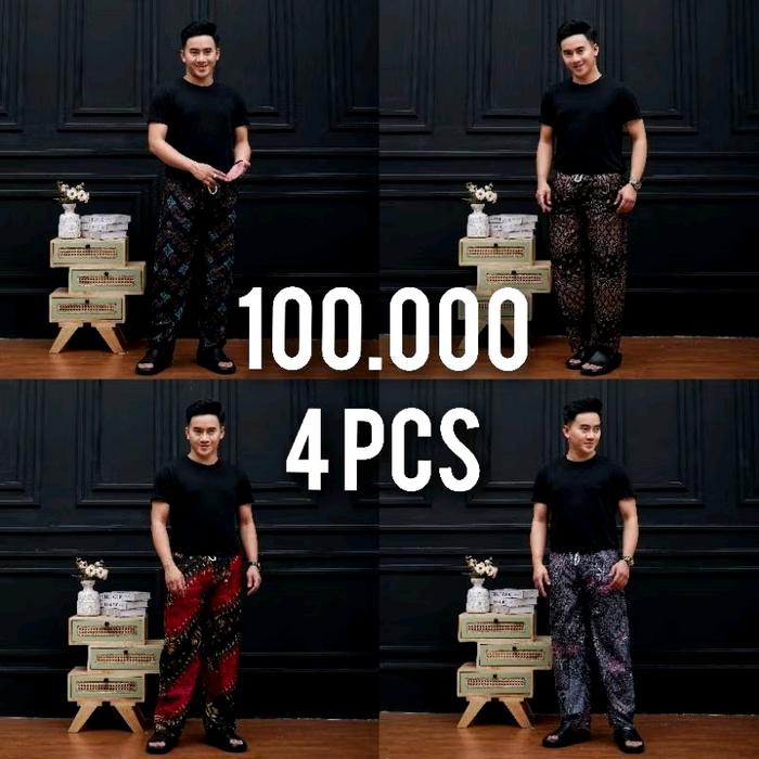 celana panjang batik pria celana santai,celana boim pria dewasa Motif batik keren moderen