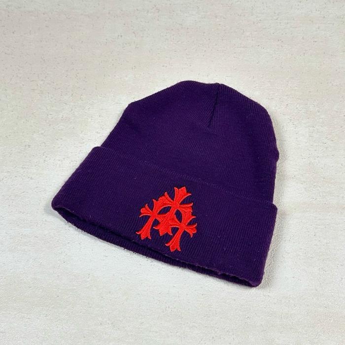 Chrome Hearts Triple Cross Purple Beanie