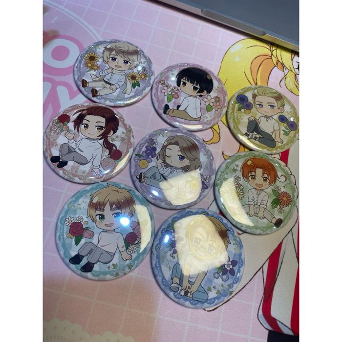 Terlariss Hetalia World Stars Character Pin Germany Italy uk america france Ready