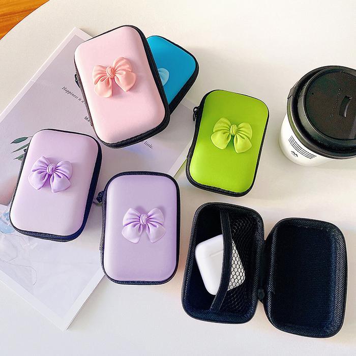 Dompet Headset Karakter Dompet Headset & Koin Petak Pouch Penyimpanan Charger Mini Case Organizer Ka