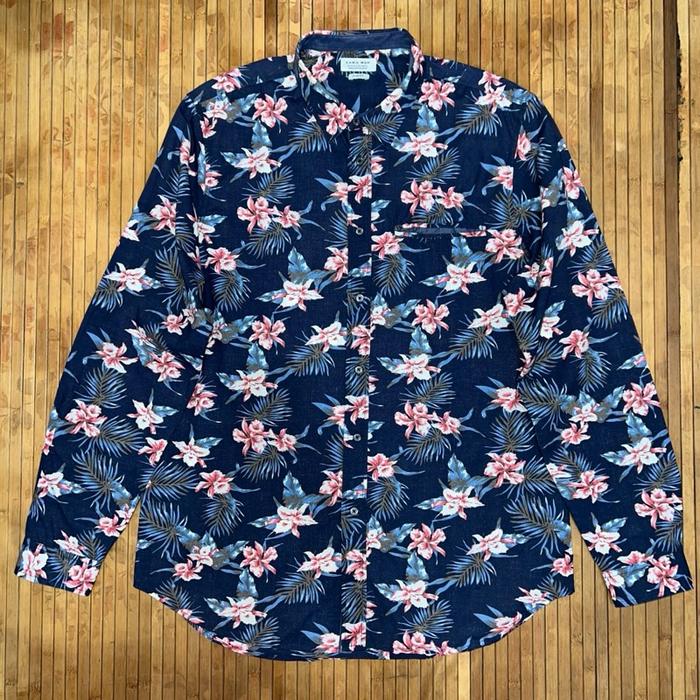 ZARA MAN FLORAL HAWAIIAN PATTERN LONG SLEEVE SHIRT polo ralph lauren massimo dutti