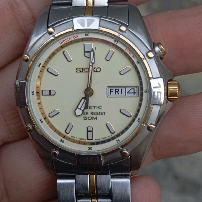 seiko kinetic sq50 5M43 0D00 second preloved original