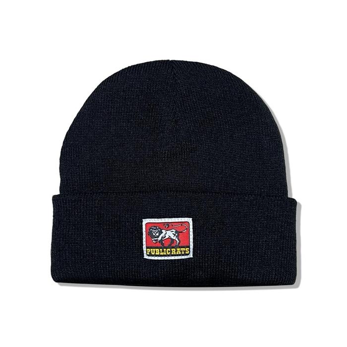 BEANIE BLACK PUBLIC RATS DAVIS CARHARTT STYLE