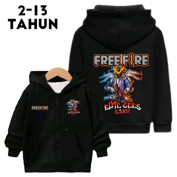 Jaket Anak Zipper Usia 2-13 Tahun Gambar FF Elite Gank - Fashion sweater laki