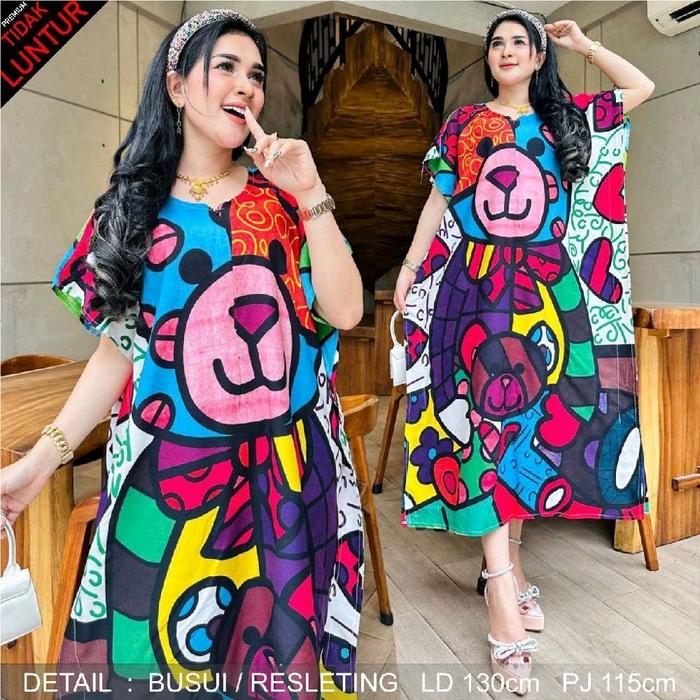 Daster Lowo yuriko Ld 135,dater santai, daster bahan rayon adem,daster kancing depan Busui Bumil Wan