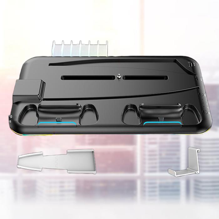 RGB Charging Dock For PS VR2 PS5 Vertical Cooling Stand Dual Game