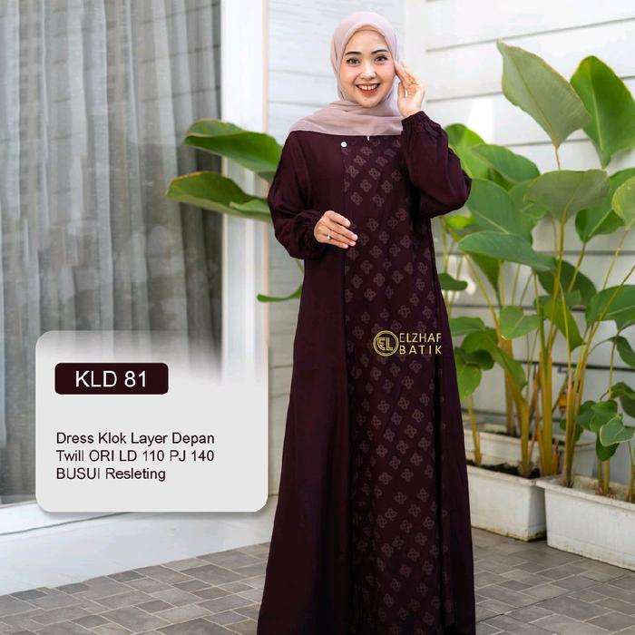 New lounching  KLD 81,KLD 82,KLD 83 Dress twill motif batik terbaru by elzhaf